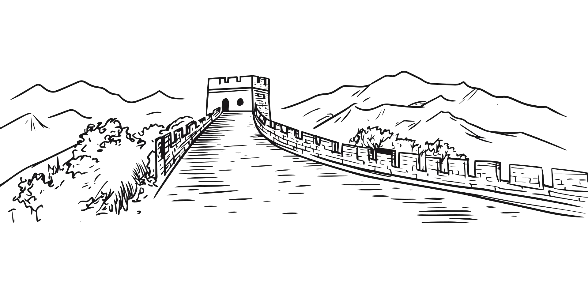长城线描插画——中国大陆加密货币是否合法与监管解读