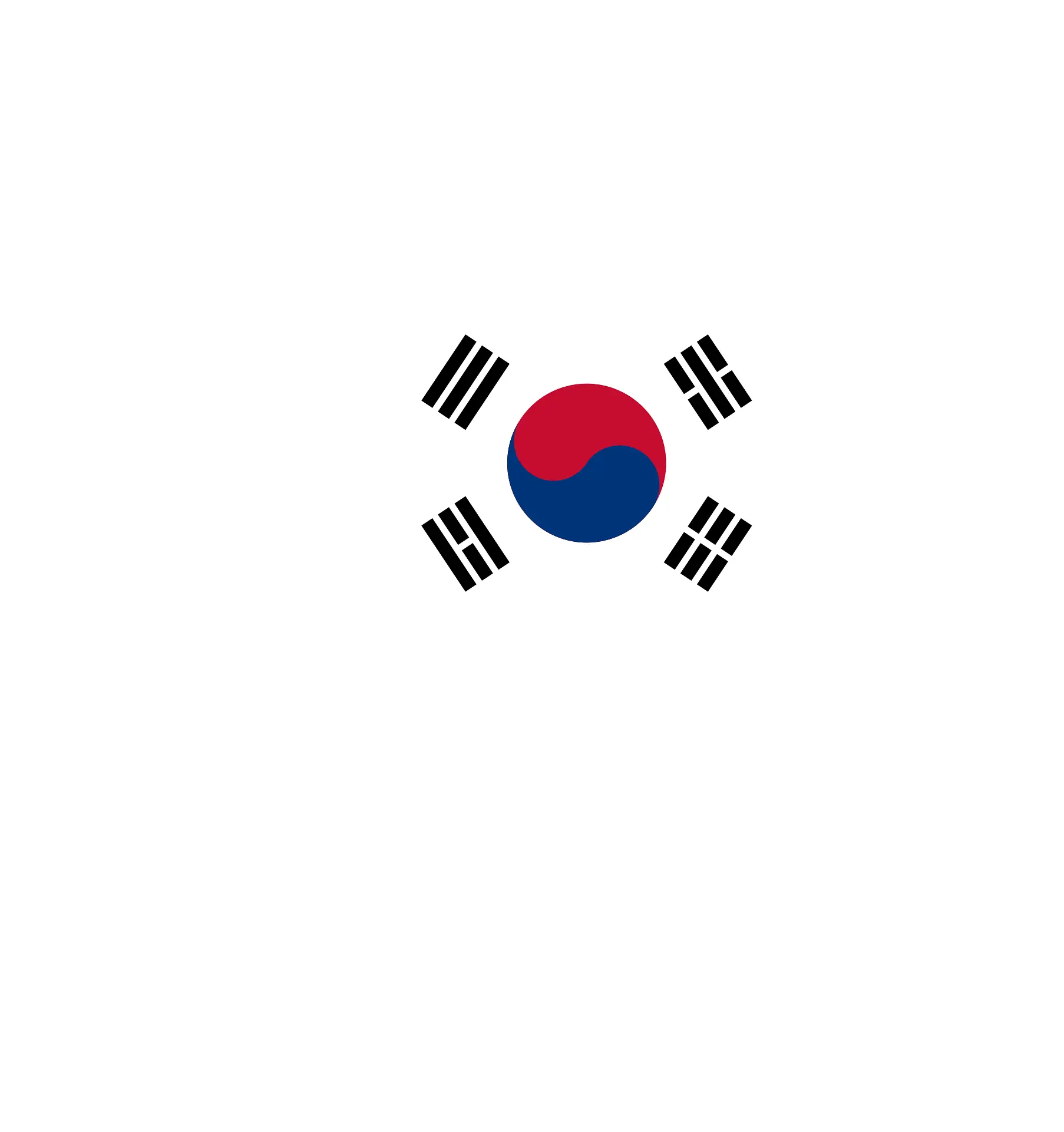 带韩国国旗的朝鲜半岛地图，配合韩国加密货币交易所排名